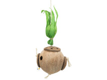 Jucarie Pentru Pasari, Nuca De Cocos Pe Franghie, 35 cm, 58920	