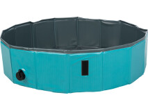 Piscina Pentru Caini, Plastic,80x20 cm, Petrol/Gri, 39481