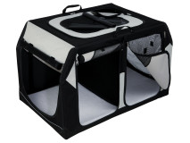 Geanta Transport Auto/Cazare Caini, Vario Double, S: 91x60x61/57 cm, Negru/Gri, 39725	