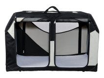 Geanta Transport Auto/Cazare Caini, Vario Double, S: 91x60x61/57 cm, Negru/Gri, 39725	
