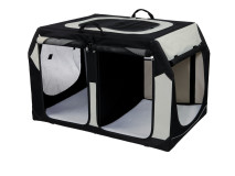 Geanta Transport Auto/Cazare Caini, Vario Double, S: 91x60x61/57 cm, Negru/Gri, 39725	