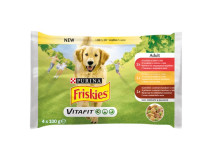 Hrana Umeda Pentru Caini, Friskies Vitafit Adult, Vita/Pui/Miel In Aspic, 4x100 g