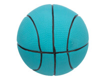 Jucarie Pentru Caini, Minge Basket, Latex, Cu Sunet, 13 cm, Albastru Petrol, 3501	
